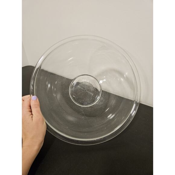 Vintage Large Pyrex 326 Clear Glass Dish 4 Qt Mixing Bowl 12" - Picture 2 of 5